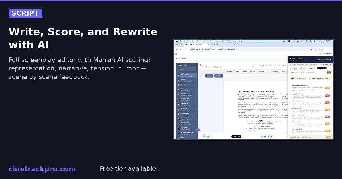 AI Script Editor and Analysis